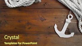  Presentation with anchor - Beautiful slide deck featuring maritime anchor decoration - cruise - lifeline backdrop and a tawny brown colored foreground