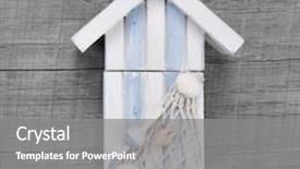  Presentation with maritime - Cool new presentation design with maritime decoration - beach house backdrop and a gray colored foreground
