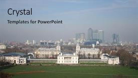  Presentation with naval - Presentation enhanced with maritime museum royal naval college background and a light blue colored foreground