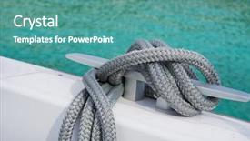  Presentation with rope - Colorful slides enhanced with coiled rope tied the knot backdrop and a teal colored foreground