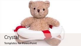  Presentation with teddy bear - PPT layouts with isolated teddy bear - concept background and a lemonade colored foreground