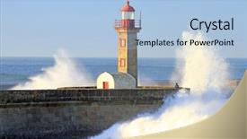  Presentation with lighthouse - Amazing theme having lighthouse in foz of douro backdrop and a light blue colored foreground