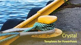  Presentation with pole - PPT layouts enhanced with safety frrry - mooring pole braided with mooring background and a gray colored foreground