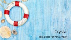  Presentation with maritime - Audience pleasing PPT layouts consisting of maritime themed background with sea backdrop and a light blue colored foreground