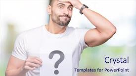  Presentation with paper - PPT theme with mark over isolated background stress background and a sky blue colored foreground