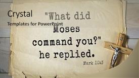  Presentation with moses - Colorful PPT theme enhanced with mark what did moses backdrop and a mint green colored foreground