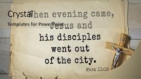  Presentation with disciples - Beautiful slides featuring came jesus and his disciples backdrop and a soft green colored foreground