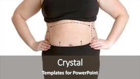  Presentation with body fat - Presentation theme enhanced with marked fat problem area background and a tawny brown colored foreground