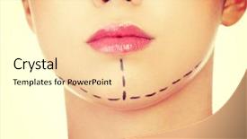  Presentation with cosmetic surgery - Slide deck having marked out for cosmetic surgery background and a lemonade colored foreground