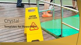  Presentation with caution - Presentation enhanced with marked-with-a-sign-caution background and a  colored foreground