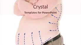  Presentation with cosmetic surgery - Audience pleasing theme consisting of marked with lines for abdominal backdrop and a lemonade colored foreground