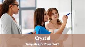  Presentation with team planning - Cool new PPT theme with marker drawing or writing backdrop and a coral colored foreground