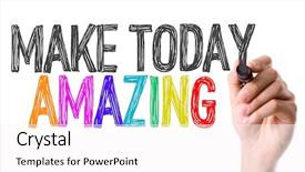  Presentation with today - Slide deck consisting of marker writing make today background and a white colored foreground