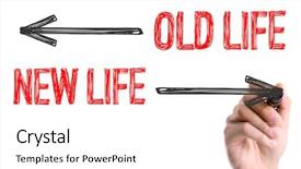  Presentation with marker - Beautiful slide set featuring marker writing old new backdrop and a white colored foreground