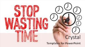 Presentation with time wasting - PPT layouts with marker writing stop wasting time background and a lemonade colored foreground