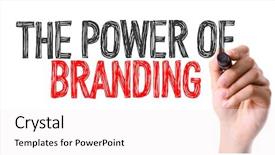  Presentation with branding - Presentation theme enhanced with marker writing the power background and a sky blue colored foreground