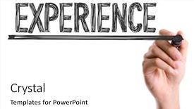  Presentation with writing skills - Cool new PPT theme with marker writing the word experience backdrop and a white colored foreground