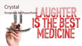  Presentation with marker - Amazing presentation theme having marker writing the word laughter backdrop and a sky blue colored foreground