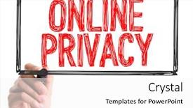  Presentation with marker - Slide deck with marker writing the word online background and a white colored foreground