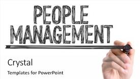  Presentation with marker - Audience pleasing slide deck consisting of marker writing the word people backdrop and a white colored foreground