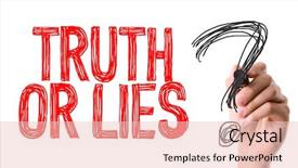  Presentation with truth - Slide deck having marker writing the word truth background and a lemonade colored foreground