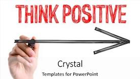  Presentation with think - Theme enhanced with brain arrow - hand with marker writing think background and a white colored foreground