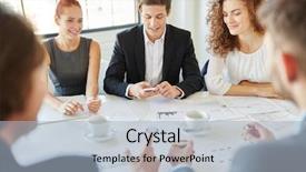  Presentation with marketing - Beautiful PPT theme featuring market analysis - business team at marketing meeting backdrop and a light blue colored foreground