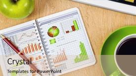  Presentation with coffee cup diary - Amazing PPT layouts having market analysis - tablet pc cup of coffee backdrop and a lemonade colored foreground