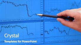  Presentation with market - PPT theme having market analyze background and a cobalt blue colored foreground