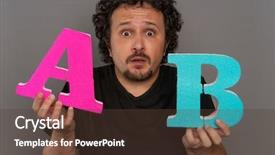  Presentation with marketing funnel - Amazing theme having market conversion funnel a b backdrop and a tawny brown colored foreground