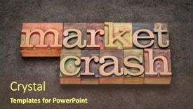  Presentation with crash - Presentation enhanced with market-crash-word-abstract background and a tawny brown colored foreground