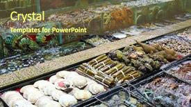  Presentation with hong kong - Cool new presentation design with market in hong kong backdrop and a tawny brown colored foreground