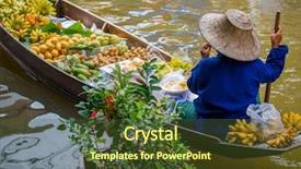  Presentation with bangkok - Theme with market in ratchaburi near bangkok background and a tawny brown colored foreground