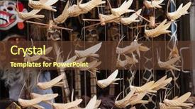  Presentation with bali - Colorful slides enhanced with market in ubud bali indonesia backdrop and a tawny brown colored foreground