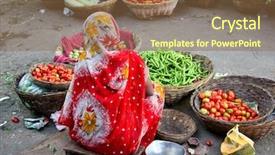  Presentation with udaipur - PPT theme consisting of market in udaipur india background and a tawny brown colored foreground