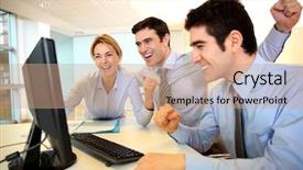  Presentation with cheerful - Presentation theme enhanced with fresh fried pumpkin churros with red fruits on plate background and a mint green colored foreground