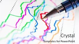  Presentation with financial - Amazing slide set having market management market - financial graphs backdrop and a  colored foreground