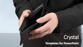  Presentation with market - Amazing PPT theme having market needs - businessman with empty purse closeup backdrop and a dark gray colored foreground