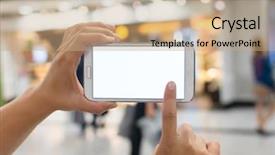  Presentation with market - Presentation consisting of market or department store background and a coral colored foreground