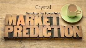  Presentation with economy - Amazing theme having market-prediction-word-abstract backdrop and a coral colored foreground