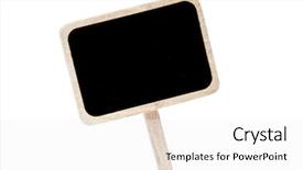  Presentation with white blank notebook silver - Cool new presentation with market price - blank blackboard label isolated backdrop and a white colored foreground