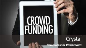  Presentation with market research - Beautiful PPT theme featuring market research proposals - crowd funding backdrop and a dark gray colored foreground