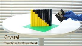  Presentation with formula 1 - PPT theme having market situation - formula for recession - crisis background and a soft green colored foreground