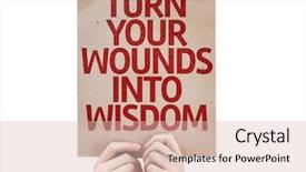  Presentation with wounds - Presentation having market situation - turn your wounds into wisdom background and a lemonade colored foreground