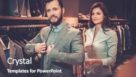  Presentation with confident - Slide set consisting of market size - confident handsome man with beard background and a  colored foreground