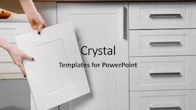  Presentation with sample - PPT layouts having market size - female hands holding sample background and a light gray colored foreground