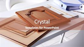  Presentation with furniture - Slide deck enhanced with market size - samples of panels with imitation background and a red colored foreground