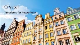  Presentation with poland - Cool new PPT theme with market square in wroclaw poland backdrop and a light blue colored foreground