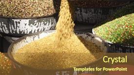  Presentation with snacks - Slide set enhanced with market stall ahmedabad gujarat background and a tawny brown colored foreground