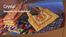  Presentation with new market - Slide deck with market stall new delhi background and a tawny brown colored foreground